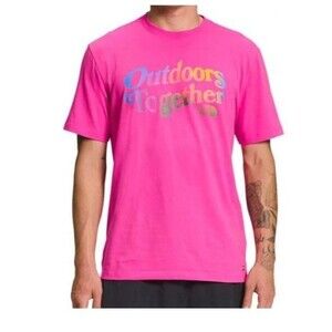 The North Face Men’s Short‑Sleeve Pride Tee Pink Small NWT Outdoors Together
